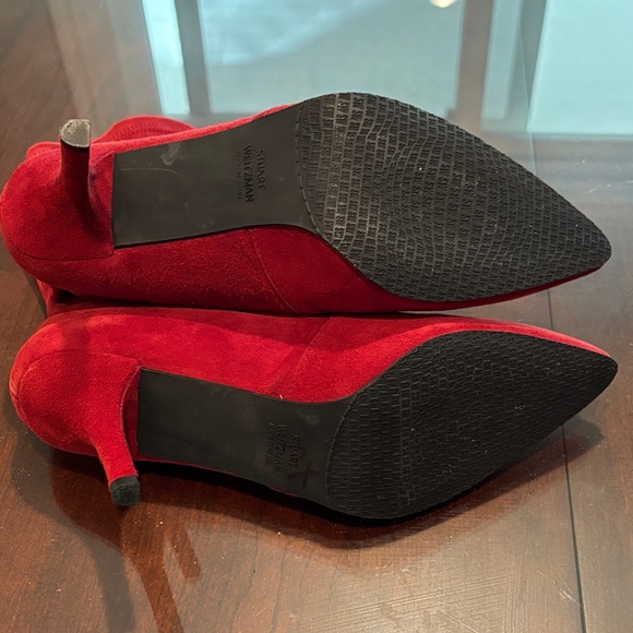 Stuart Weitzman Red Heeled Boots - Picture 4 of 8